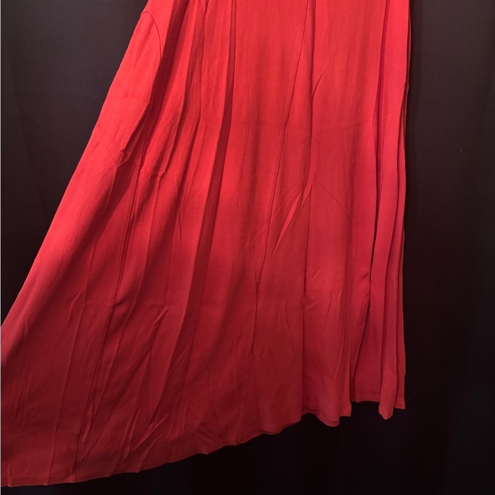 Old Navy Red Natural Fiber Ribbed Maxi Dress Size XL - Picture 6 of 6